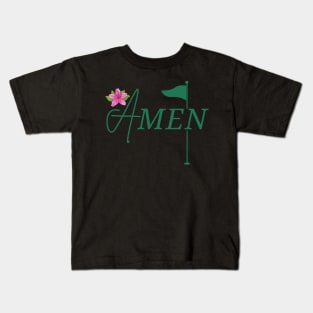 AMEN MASTERS GOLF (V9) Kids T-Shirt